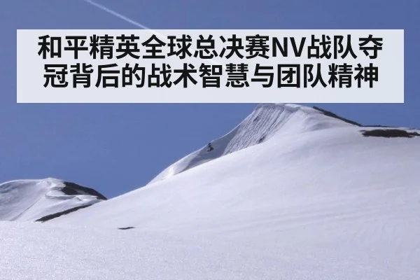 和平精英全球总决赛NV战队夺冠背后的战术智慧与团队精神